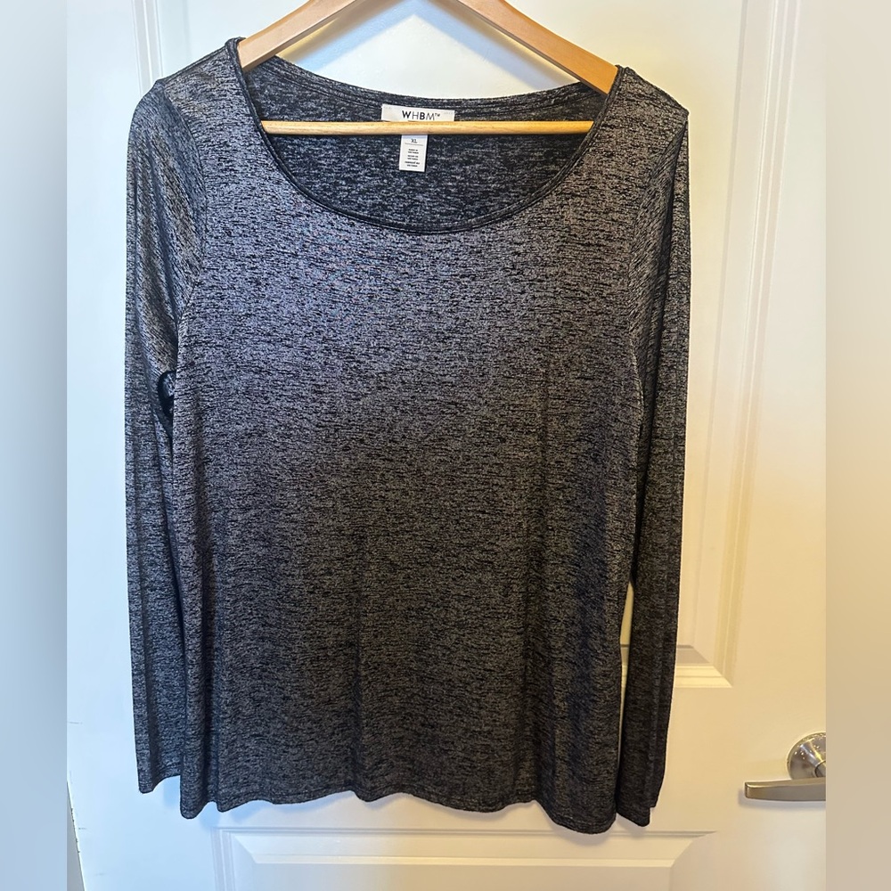White House Black Market XL long sleeve gray top.